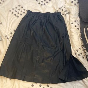 Black vegan leather skirt